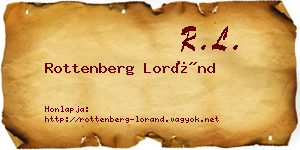 Rottenberg Loránd névjegykártya