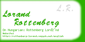 lorand rottenberg business card